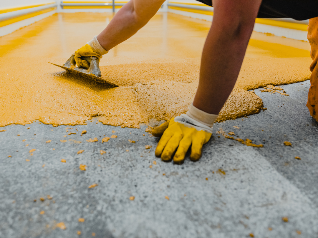 Slip resistant epoxy flooring in Spring, TX.